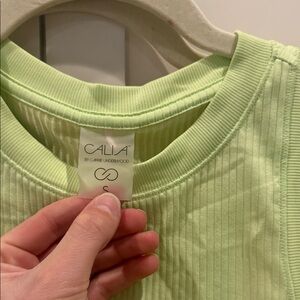 CALIA by Carrie Underwood Light Green Ribbed Top